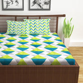 Super Soft 100% Cotton Bedsheet For Queen Size With 2 Pillow Covers | 87 X 100 Inches, Multicolor - Perfect For Home Decor & Gifts | 144 Thread Count