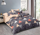1 King Size Elastic Fitted Bedsheet With 2 Pillow Cover & Comforter - 72 X 78 Inches, Multicolor | Ideal For Hotel, Guest House, Home Bedsheet