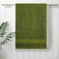 Mytrident 100% Cotton Bath Towels 450 Gsm | Towels For Bath Small Size Trident Bath Towel - Soft & Absorbent Bath Towel (Olive)
