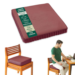 Chair Cushion Pad, High-Resilience & Memory Foam Pillow, Berry, XL King Size - 20 L X 20 W X 3 H inch | Seat Cushion For Chair, Hip Support & Back Pain Relief | Sitting Pillow - Set Of 1