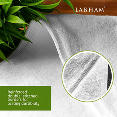 Labham 100% Cotton Bath Towel 2800 Gsm | Ultra-Soft Super Absorbent & Quick Dry Bath Towel (White) - Pack Of 4