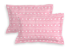 Elastic Fitted Bedsheets For King Size Bed With 2 Pillow Covers - 72 X 78 X 8 Inches, Pink | Ideal For Hotel, House, Guest House