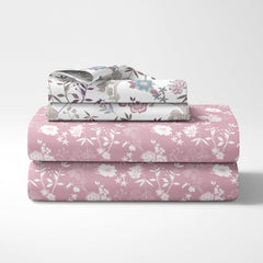 1 King Size Bedsheet With 2 Pillow Covers - 104 X 104 Inches, Pink | Soft Wrinkle Free & Breathable Bedsheets - Durable & Long Lasting Bedsheet