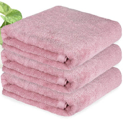 Heelium Bamboo Bath Towel | Lightweight & Quick Drying | Ultra Absorbent Towel 400 Gsm | Pack Of 3 - Peach