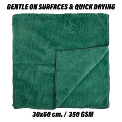 Kuber Industries Cleaning Towel 600 Gsm | Reusable Cleaning Cloths For Kitchen, Duster, Cleaning Towel (Green) Pack Of 4