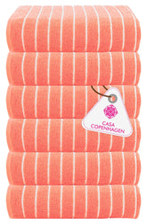 Casa Copenhagen Egyptian Cotton Ecstatic Hand Towel 740 Gsm (Malibu Peach)- 6 Pcs
