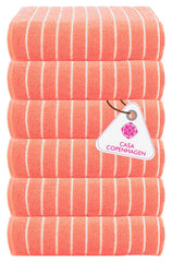 Casa Copenhagen Egyptian Cotton Ecstatic Hand Towel 740 Gsm (Malibu Peach)- 6 Pcs