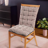Long Comfortable Rocking Chair Cushion With Ties, Lining Printed - Maroon - 18 X 36 Inch | Back Rest & Seat Cushions Chair Pad, For Rocking Chairs | Cotton Cushion For Office & Home Use