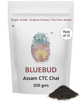 Bluebud Assam CTC Chai Patti Pack Of 2 X 200gm, 7.05 Ounce Each - 200 Cups | Single Grade Loose Assam CTC Tea - Strong & Tasty Original Factory Tea
