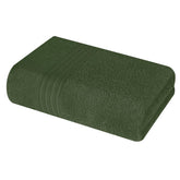 Boutiquo 100% Cotton Bath Towel 500 Gsm | Compact Quick Dry Lightweight Soft & Highly Absorbent Large Size Bath Towel - Olive Green