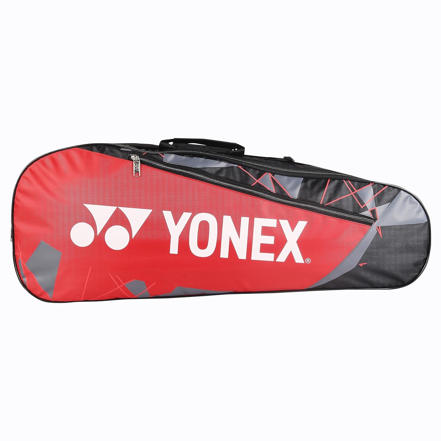 Yonex Badminton Kitbag BT5, 2 Zipper Compartment For Storage Of 3 Rackets & Clothes | Material - Nylon, Colour - Red / Black Yonex Badminton Kitbag BT5, 2 Zipper Compartment For Storage Of 3 Rackets & Clothes | Material - Nylon, Colour - Red / Black
