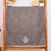 Rangoli 100% Bamboo Bath Towels 500 Gsm | Large Size Ultra Soft, Quick-Absorbent & Eco-Friendly Bath Towels - Ash Brown