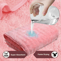 Enrich Homes Microfiber Bath Towels 450 Gsm | Large Size Super Soft Towel For Women & Men (Light Pink)- 1 Pcs