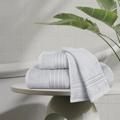 Boutiquo 100% Cotton Bath, Hand & Face Towel 900 Gsm | Eco-Friendly Towels For Men & Women, Ultra Soft & Highly Absorbent - Light Grey (Pack Of 3)