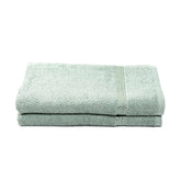 Akiko Home 100% Cotton Trident Series Bath Towels | Premium, Soft, Absorbent, Quick Dry & Durable, Large Size Towel For Men & Women 400 Gsm, Pack Of 2 (Green)