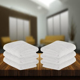 Kuber Industries Face Towel 200 Gsm | Medium Hand Napkins For Man & Women | Hand Towel For Facewash & Gym | White (Set Of 6)
