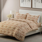 100% Cotton Bedsheet Set For Double Bed - 108 X 108 Inches, Cream | 1 Double Bed Sheet & 2 Pillow Covers - Gift For Weddings Or Birthdays King Size