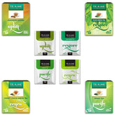 TE-A-ME Assorted Green Tea Bags - Pack Of 3 X 40 Tea Bags | Kashmiri Kahwa+ Tulsi+ Green Tea+ Honey Lemon Green Tea Bags - Contains Caffeine