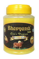 Premium Gold Cow Ghee By Bhavyansh | Healthy & Pure Cow Ghee Easily Digestible Good For Laddus | (1 Litr) 33.8 Ounce | Jar Pack