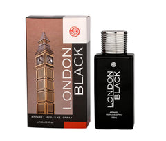 JD International London Black Apparel Unisex Perfume With Long Lasting Fragrance - 100ml, 3.4 Fl.oz. | Perfume For Men & Women