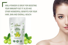 Myherb 100% Natural Organic Amla Indian Gooseberry Powder (Dry), For Skin & Hair Care Food Grade, For Men & Women | 227gm 0.5lbs
