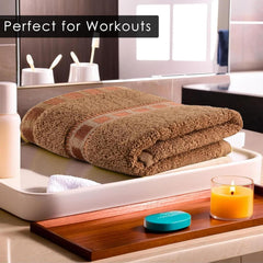 Kuber Industries Cotton Face Towel 4800 Gsm | Workout Gym Napkins Hand Towel For Men & Woman Quick-Drying Napkins -Golden (Pack Of 24)