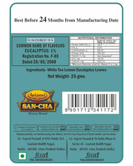 San-Cha Silver Needles Lemon Eucalyptus White Tea - 25gm, 0.8 Ounce | Crisp & Sweet Citrus Notes - Low Caffeine, Richest In Antioxidants