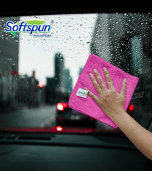 Softspun Microfiber Cleaning Cloths Towel 300 Gsm | Thick Lint & Streak-Free Multipurpose Cloths Automotive Microfibre Towels For Car, Bike Cleaning Polishing Washing Pack Of 5 (Pink)