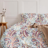 Printed Cotton Flat Bedsheet Single Bed With 1 Pillow Covers - 60 X 90 Inches, Multicolor | Stylish & Traditional Bedsheet - Ideal For Home, Hotels, & Guest Rooms Bedding Set