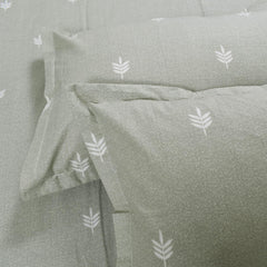 King Size For Bedsheet With 2 Pillow Covers (108 X 108 Inches) Sage Green & White | Ideal For Hotel, House, Guest House | Soft & Comfortable Sleep