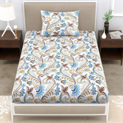 Flat Single Bedsheet With 1 Pillow Cover & Single Comforter - 60 X 90 Inches, Multicolor | Soft & Durable For Everyday Use - All Season Comfort