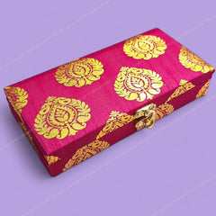 Decorative & Attractive Box Cash Box, Shagun Box, Jewellery Box, Money Box Envelop Wedding, Gift Box, Bangel Box Pann Patta Design, Pack Of 1, Colour - Pink