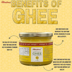 Natural A2 Bilona Gir Cow Ghee By ShreeRadhey | Good Source Of Protein Fiber Healthy Desi Ghee Perfect For Protact Eyesight | (300ml) 10.1 Ounce | Jar Pack