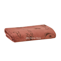Jbg Home Store Kids Bath Towel 250 Gsm | Premium Microfiber Quick Drying Towels For Babies, Cartoon Print Wash Dry Cloth Towel (Brown Bear) - 1 Pcs