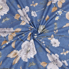 Bedsheet King Size 100% Pure Cotton Floral Sheet With 2 Pillow Covers | 108 X 108 Inches, Blue & White | Perfect For Gifting On Weddings, Housewarmings, Or Anniversaries