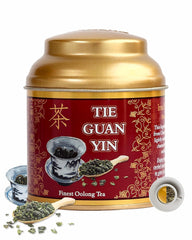 San-Cha Tie Guan Yin Finest Oolong Tea - 25gm, 0.8 Ounce | Improves Metabolism & Aids Weight Management - Best Toasty Walnut & Orchid Flower Notes | Low Caffeine