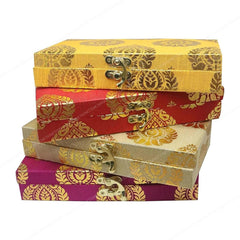 Decorative & Attractive Box Cash Box, Shagun Box, Jewellery Box, Money Box Envelop Wedding, Gift Box, Bangel Box Pann Patta Design, Pack Of 1, Colour - Off White