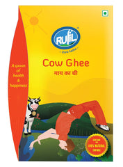 Pure Natural Cow Ghee By Rufil | Delicious & Nutritious Healthy Desi Cow Ghee For Heart Health | (1 Litr) 33.8 Ounce | Box Pack
