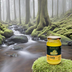 100% Natural A2 Gir Cow Ghee By Organic Soul | Naturally Rich Taste & Aroma Desi Pure Cow Ghee Perfect For Roti, Sabji | (350ml) 11.8 Ounce | Jar Pack