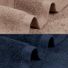 Mytrident Soft Comfort Air Rich 100% Cotton Bath Towel 1000 Gsm | Highly Absorbent Towels For Men & Women Bath Towel (Acorn & Navy) - 2 Pcs