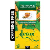 TE-A-ME Detox Cardamom Turmeric Tea - 25 Infusion Tea Bags | Herbal Tea For Weight Loss - Antioxidants & Anti-Inflammatory Properties | Caffeine Free, Biodegradable