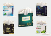 Aarogyam Herbals Tobacco & Nicotine Free Herbal Flavor Cigarette For Relieve Stress - Relax, Paan Masala, Lemon, Blueberry, Mint Flavour - Pack Of 5 50 Sticks
