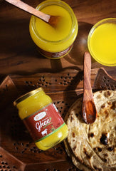 100% Pure A2 Bilona Desi Cow Ghee By Salasar Organic | Bilona Method Curd-Churned Pure Desi Ghee Good For Dishes | (1 Litre) 33.8 Ounce | Jar Pack