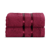 Spread Spain 100% Cotton Hand Towel 600 Gsm | Soft, Fluffy, Super Absorbent & Quick Dry Towels For Pool, Spa & Gym (Marsala New) -Set Of 2