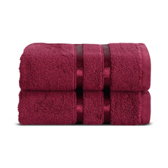 Spread Spain 100% Cotton Hand Towel 600 Gsm | Soft, Fluffy, Super Absorbent & Quick Dry Towels For Pool, Spa & Gym (Marsala New) -Set Of 2