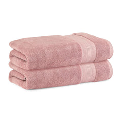 Himeya Bamboo Bath Towel 1200 Gsm | Ultra Absorbent 3x Softer Than Cotton Towels | Pack Of 2 - Butter Pink