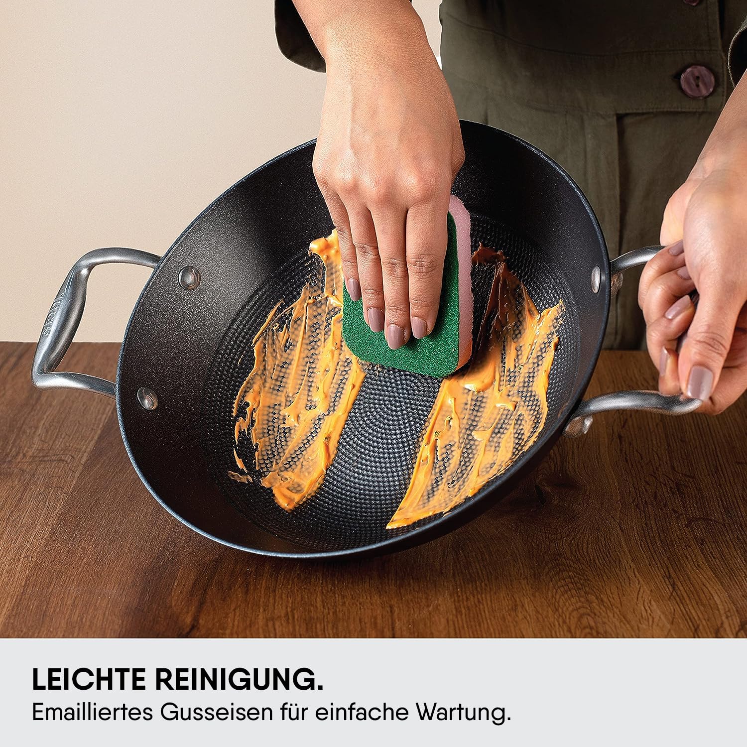 Blacksmith Hybrid Enamelled Cast Iron Kadhai - 3 Liters, 28 Cm | Rust Proof Kadai For Cooking - Light Weight Cast Iron - Induction & Gas Stove Compatible Blacksmith Hybrid Enamelled Cast Iron Kadhai - 3 Liters, 28 Cm | Rust Proof Kadai For Cooking - Light Weight Cast Iron - Induction & Gas Stove Compatible