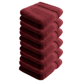 100% Cotton Hand Towels 1200 Gsm | Super Soft, Absorbent, Quick Dry Hand Towels (Maroon) - Pack Of 6