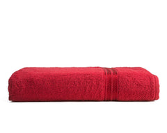 Comforic 100% Cotton Bath Towels 600 Gsm | Large Size Bath Towel For Men & Women Quick Dry, Super Soft & Absorbent Gym Towel, Travel Towel (Fiery Red & Kashmir Blue)- Pack Of 2