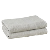 Fresh From Loom Luxury Edition Egyptian 100% Pure Cotton Bath Towel 1200 Gsm | High Water Heavy Soft Dual Stitched Bath Towel (Light Grey) - 2 Pcs